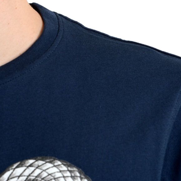 Roberto Cavalli Men's Navy Blue Graphic T-Shirt - Picture 4 of 6
